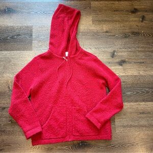 Cozy Red Hooded Sweater